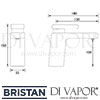 Bristan Pivot 1 Hole Bath Filler Dimensions